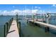 Private boat dock with boat lift on the serene waters at 191 1St W St, St Petersburg, FL 33715
