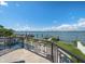 Elevated view of pool, backyard and channel at 191 1St W St, Tierra Verde, FL 33715