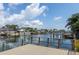 Waterfront property featuring a private wooden dock, perfect for boating and enjoying scenic water views at 2017 Iowa Ne Ave, St Petersburg, FL 33703