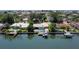 Waterfront homes featuring private docks and pools with boat access to the ocean waters at 2017 Iowa Ne Ave, St Petersburg, FL 33703