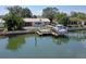 Waterfront home featuring a private boat dock and boat lift, ready for you to enjoy the waterfront lifestyle at 2017 Iowa Ne Ave, St Petersburg, FL 33703