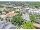 A tranquil aerial view showcases the property, nestled amid mature trees and lush landscaping within the community at 308 S New Jersey Ave # A, Tampa, FL 33609
