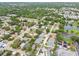 A diverse suburban landscape with residential homes, lush greenery, and a serene atmosphere, close to a pond at 361 Colonial Ct, Dunedin, FL 34698