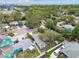 A peaceful residential area with diverse housing, lush trees, and convenient proximity to local attractions at 361 Colonial Ct, Dunedin, FL 34698