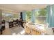 Bright sunroom with large windows, ample natural light, and versatile space for dining or home office at 4326 Great Lakes N Dr, Clearwater, FL 33762