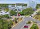 A great aerial perspective highlighting the property's closeness to local hospital, main roads, and community features at 556 Virginia St, Dunedin, FL 34698