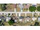 Aerial view of the property highlighting its location in a neighborhood at 6110 16Th St, Zephyrhills, FL 33542