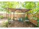 Cozy gazebo in a serene backyard setting, surrounded by lush greenery and mature trees for privacy and relaxation at 7401 11Th N Ave, St Petersburg, FL 33710
