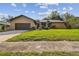 Charming single-Gathering home with well-manicured lawn and attached two-car garage at 854 Village Way, Palm Harbor, FL 34683