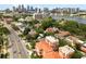 Aerial view showcasing neighborhood near downtown and water at 904 Villa Venicia Way, Tampa, FL 33606