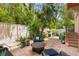 Lush patio area with lounge furniture and greenery, perfect for outdoor entertaining at 904 Villa Venicia Way, Tampa, FL 33606