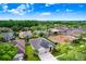 Neighborhood aerial showcasing a well-maintained home, lush landscaping, and surrounding community at 10231 Millport Dr, Tampa, FL 33626
