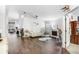 Comfortable living room showcasing a fireplace, plush seating, and stylish decor, blending comfort and elegance at 10231 Millport Dr, Tampa, FL 33626