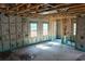 Framed interior displays the layout, masonry and electrical, plumbing, and HVAC rough-ins ready for finishing touches at 1435 17Th N Ave, St Petersburg, FL 33704