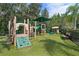 Well maintained playground features climbing structures, a slide, and soft turf ground cover at 17318 Emerald Chase Dr, Tampa, FL 33647