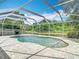 Beautiful backyard with a sparkling pool, a screened-in enclosure, and a view of a lush green landscape at 3001 Regal Oaks Blvd, Palm Harbor, FL 34684