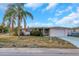 Charming single-story home with a well-kept lawn and a palm tree in the front yard at 3243 Eisenhower Dr, Holiday, FL 34691