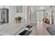 Modern kitchen featuring stainless steel appliances, countertops, and bar seating at 330 Palm Ne Is, Clearwater Beach, FL 33767