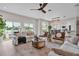 Living room features contemporary furniture, open concept and large windows with great views at 330 Palm Ne Is, Clearwater Beach, FL 33767