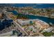 Excellent aerial view of a condominium complex, close to the serene waterway and roads at 3805 Gulf Blvd # 504, St Pete Beach, FL 33706