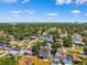 Lovely aerial view of a suburban neighborhood with mature trees, blue skies, and single-Gathering homes at 4717 W Lawn Ave, Tampa, FL 33611