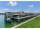 Several boats are parked in boat lifts along the canal ready for a cruise in this waterfront community at 521 Pinellas Bayway S # 301, St Petersburg, FL 33715