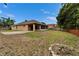 Large backyard with a stone patio and plenty of room to play at 6801 Bishops Pointe Way, Riverview, FL 33578
