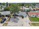 Single-story home in a residential neighborhood with zero-scape front yard and a stone facade garage at 1150 Grand Blvd, Holiday, FL 34690