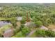 Aerial view of a home nestled among lush trees and close to a serene lake at 1204 Ballinger Rd, Lutz, FL 33548