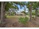 Spacious front yard with mature trees and landscaping that adds to the home's curb appeal at 1204 Ballinger Rd, Lutz, FL 33548