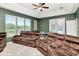 Open game room featuring comfortable seating and a ping pong table at 12309 Creek Edge Dr, Riverview, FL 33579