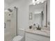 Bright bathroom featuring sleek fixtures and walk-in shower at 16115 Mount Holly Dr, Bradenton, FL 34211