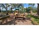 A charming neighborhood playground with multiple play areas and a picnic table, perfect for Gathering outings at 17809 Sandpine Trace Way, Tampa, FL 33647