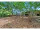 Lush backyard with mature trees and a screened pool area, offering a tranquil retreat at 19156 Dove Creek Dr, Tampa, FL 33647
