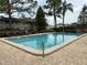 Sparkling community swimming pool surrounded by a brick patio and lush landscaping at 213 Red Cedar Pl # 213, Brandon, FL 33510