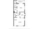 This floor plan showcases the layout with spacious living room and bedroom at 2412 Hammock Pine Blvd, Clearwater, FL 33761
