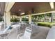 Covered picnic area with tables and chairs perfect for outdoor gatherings at 2412 Hammock Pine Blvd, Clearwater, FL 33761