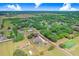 Aerial view highlighting the property's large lot size, pool, and surrounding greenery at 2502 Fritzke Rd, Dover, FL 33527