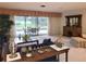 Bright living room featuring comfortable seating and sliding doors to the outside pool area at 3200 Sandy Ridge Dr, Clearwater, FL 33761