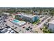 Aerial view of the condo building complex, amenities, and surrounding community at 4908 38Th S Way # 206, St Petersburg, FL 33711