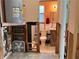 This bathroom awaits its final touches, showing a water heater and sink area at 5445 Manatee Point Dr, New Port Richey, FL 34652