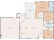 Layout of home showing placement of primary bedroom, kitchen, garage, living room, and bedrooms at 606 Brentwood Pl, Brandon, FL 33511