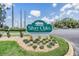 Well maintained sign for the Silver Oaks deed restricted community at 6436 Huntington Dr, Zephyrhills, FL 33542