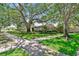 Charming home with mature trees and well-maintained landscaping along a sidewalk at 750 Alda Ne Way, St Petersburg, FL 33704