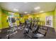 Bright fitness center with exercise equipment and wall-mounted TV, promoting a healthy lifestyle at 8 Glencoe Pl # 305, Dunedin, FL 34698
