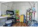Organized shed interior with ample storage space for outdoor gear and equipment at 8240 144Th Ln, Seminole, FL 33776