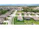 Areal view of the neighborhood showcasing a neatly planned community with lush greenery at 12687 Retreat Pl, Spring Hill, FL 34610