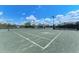 Well maintained tennis courts, featuring green surface and white lines, surrounded by fencing at 15525 Corona Del Mar Dr, Wimauma, FL 33598