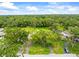 Aerial view of a lush, green neighborhood with mature trees and well-maintained lawns at 1675 Robin Hood Ln, Clearwater, FL 33764