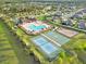 This community pool has tennis and basketball courts along with green spaces at 17845 Cortes Creek Blvd, Spring Hill, FL 34610